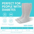 thumbnail image 5 of 3 Pairs Cotton Diabetic Socks for Men and Women, UNEEI Extra Wide Calf Socks for Swollen Feet, Comfortable & Non-Binding Fit Crew Socks, Size 9-13, 5 of 7