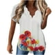 thumbnail image 1 of Tops Para Mujer Blusa Casual Elegante Camisa de Manga Corta Con Cuello en V Y Estampado Causal de Moda Odeerbi ODB164289, 1 of 5