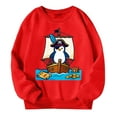 thumbnail image 4 of Byoo Big Boys Sweatshirt Cute Penguin Printed Full Sleeved Active Pullover Top Casual Loose Fit Daily Clothing, 4 of 4