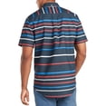 thumbnail image 2 of Tommy Hilfiger Mens Collins Custom Fit Striped Button-Down Shirt Navy XL, 2 of 2