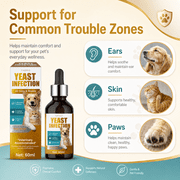 Yeast Infection Treatment For Dogs and Cats, Yeast Infection Drops For Dogs and Cats, 60ml