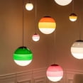 thumbnail image 5 of KAYYELAMP Motion Sensor 1 Pcs Ceiling Light Convert Vintage Pendant E26 Base Connections Dia 5.9" Gradient Green Ball Glass Shade 3.2ft Cord Conversion Kit for E26 Spot Lamp, 5 of 7
