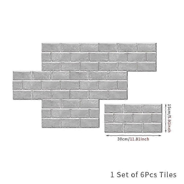Kitchen Tile Stickers, 12 Pcs Self-Adhesive Tile Stickers Waterproof PVC Tile Stickers Self-Adhesive Wall Tile Stickers for Bathroom and Kitchen