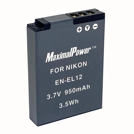 MaximalPower for Nikon EN-EL12 Battery fit Nikon Coolpix AW110 AW100 S8200 S9700 S9400 S9500 Digital Camera (1 Pack)