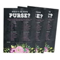 thumbnail image 1 of Inkdotpot 50-PackFloral Tea PartyWhats In Your Purse Bridal ShowerGameWedding Shower Bachelorette Party Bulk ActivityGameCards, 1 of 7