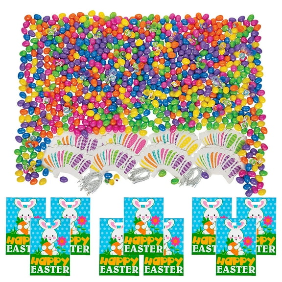 Bulk Value Egg Hunt Kit For 100 - Party Supplies - 1208 Pieces