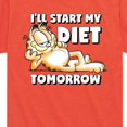 thumbnail image 3 of Garfield - Start My Diet Tomorrow - Toddler & Youth Short Sleeve Graphic T-Shirt, 3 of 5