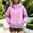 thumbnail image 2 of HAYIMI Women Oversized High Collar Zip Up Hoodie Loose Long Sleeve Jacket with Pocket Soft Casual Sweatshirt for Fall Winter Outdoor Walking, 2 of 5