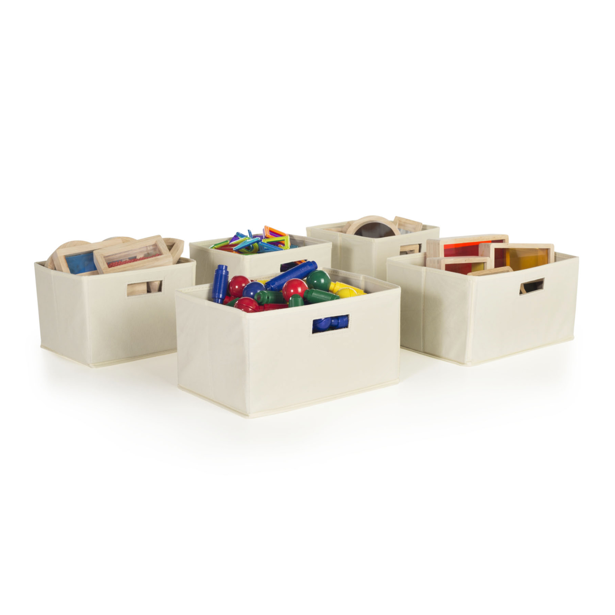 Tan Storage Bins Set of 5