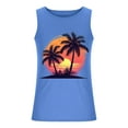 thumbnail image 4 of Gifts for Men! Titcea Mens Tank Top Palm Tree Printed Round Neck Sleeveless T Shirts Hawaiian Beach Holiday Running Workout Summer Casual Tank Tops, 4 of 5