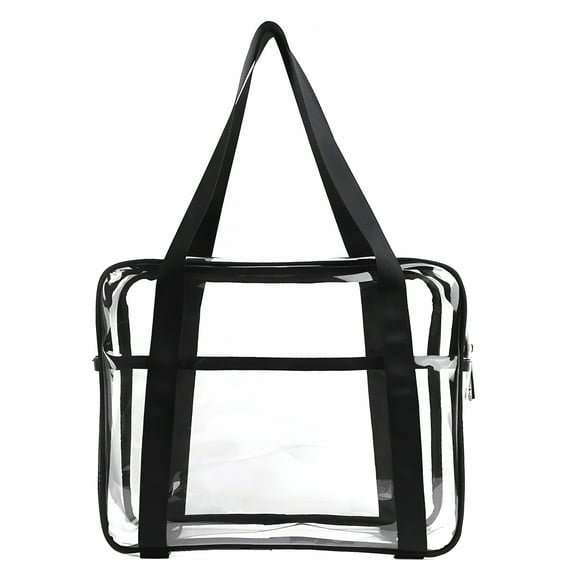 GASTROPOD Large Clear Makeup & Toiletry Bag for Women, PVC Tote with Handle, Zippered Cosmetic Case, Beach Ready Transparent Travel Organizer