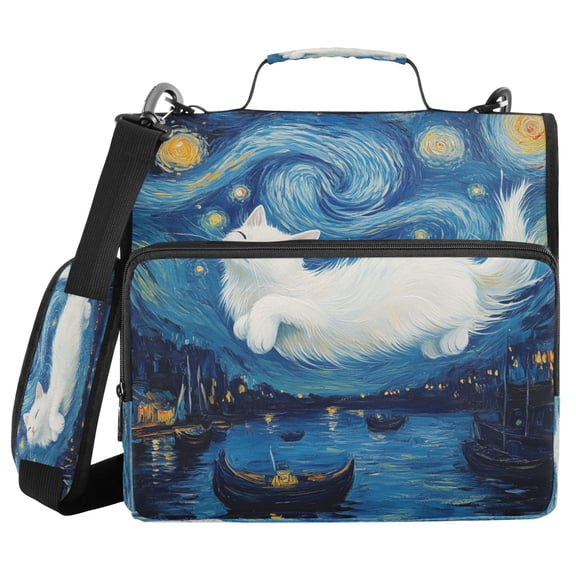 YAZAOO Zipper Binder trapper keeper Documents Organized Design Dreaming Among The Stars Printed