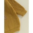 thumbnail image 6 of Bagilaanoe New Baby Girl Boy Knitted Sweater Long Sleeve Letters Pullover 3M 6M 9M 12M 18M Infant Warm Jumpers Tops Fall Loose Knitwear, 6 of 9