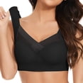thumbnail image 3 of ManxiVoo Women's Satin Support Sports Bra 2 Pack Wireless Comfort Fit for Mature Users Lifting Effect Wide Back Design XL Size Camouflage, 3 of 8