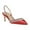 Red, variant on XYD Women Rhinestone Crystal Slingback Pumps Thin Low Heel Backstrap Sandals Elegant Dressy Evening Shoes Size 7 Dark Pink