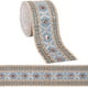 thumbnail image 1 of Cinta bordada de jacquard azul de mezclilla de 3 pulgadas, cinta ancha de poliéster con lentejuelas y cuentas, cintas de tela tejida para apliques, a granel, 1 of 6