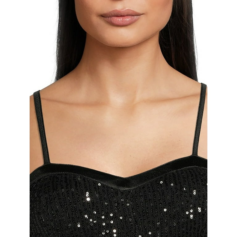 Madden NYC Junior's Glitter Bra Cup Top - Walmart.com