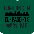 thumbnail image 4 of Inktastic El Paso Texas Someone Loves Me Skyline Boys or Girls Baby Bib, 4 of 4