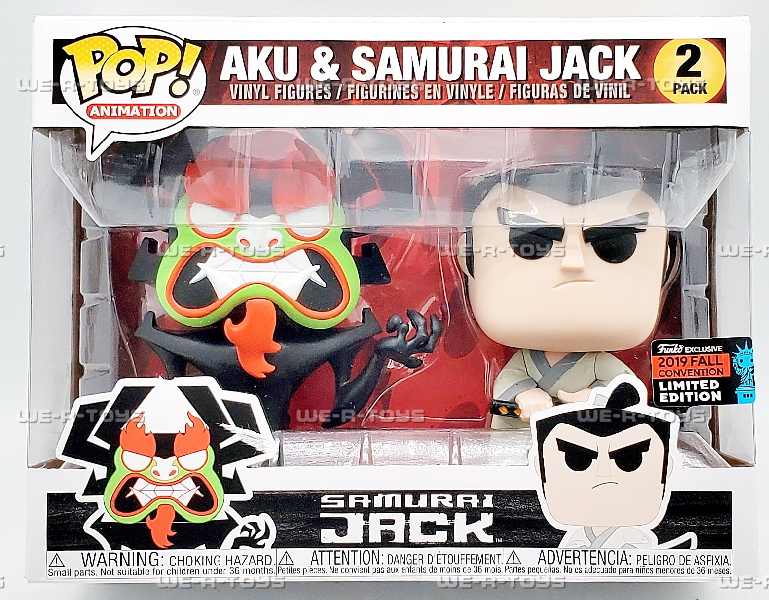Funko POP Animation Samurai Jack Aku and Samurai Jack Vinyl