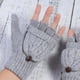 thumbnail image 4 of Guantes convertibles de punto de lana cálidos de invierno para mujer, sin dedos, con funda para manoplas, 4 of 6