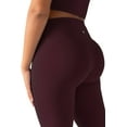 thumbnail image 6 of YITTY Active Women's UltraLuxe Kick Flare High Waist Legging, Athleisure, 4-Way-Stretch, Burgundy, XXL, Regular | 32" Inseam, 6 of 8