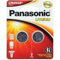 Panasonic CR2032 3.0 Volt Long Lasting Lithium Coin Cell Batteries in Child Resistant, Standards Based Packaging, 2-Battery Pack
