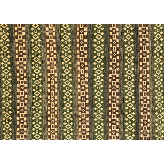 Ahgly Company Indoor Rectangle Abstract Brown Modern Area Rugs, 5' x 8'