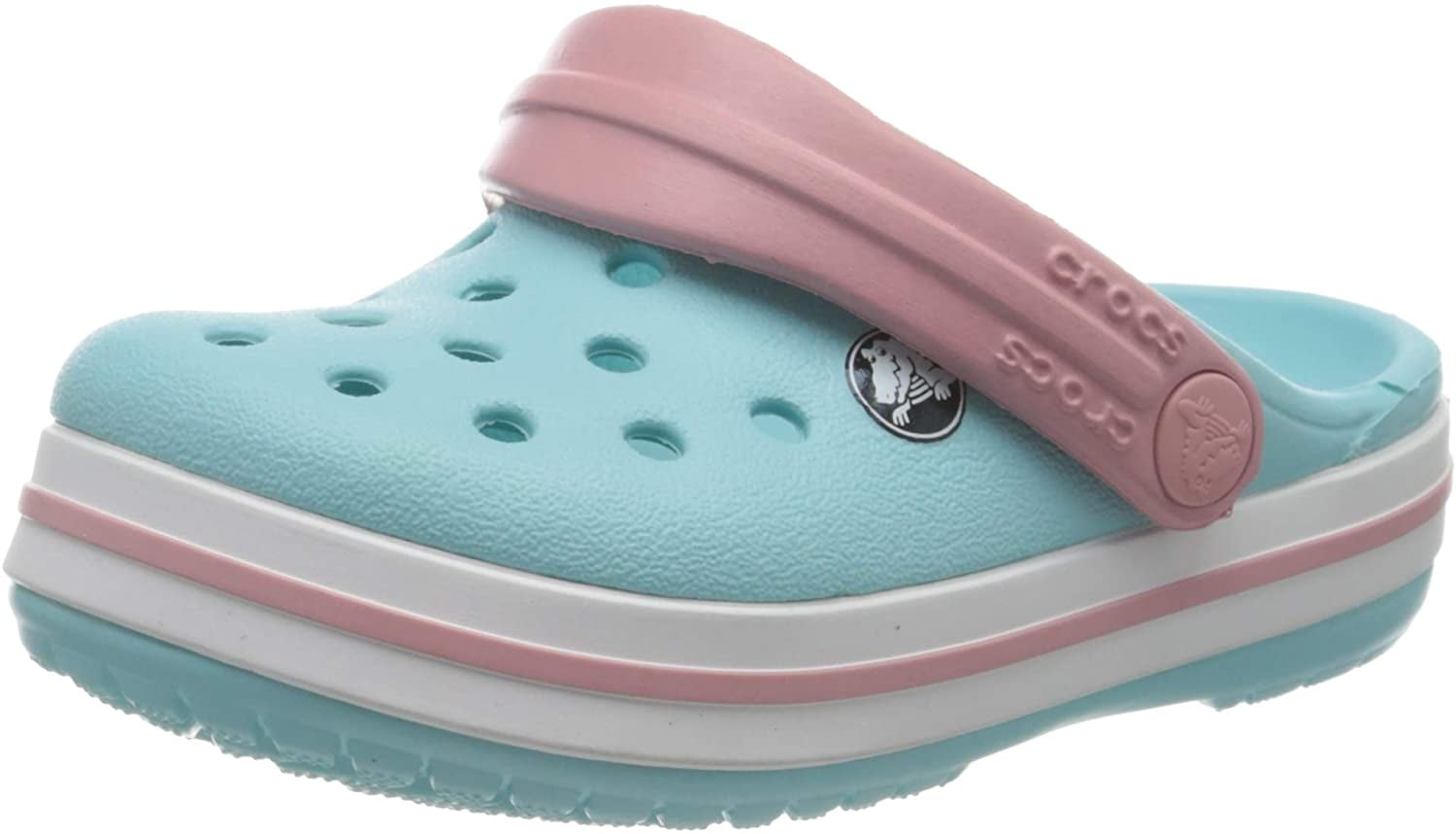 Ice Blue/White Details about   Crocs Crocband Kids Clogs 