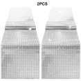 thumbnail image 1 of 2 Pieces Polyester Table Runner Solid Color Glossy Disco Themed Home Restaurant Dining Table Flag Decor Ornament Silver White, 1 of 9