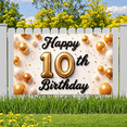 thumbnail image 5 of Metallic Balloons Happy 10th Birthday Banner Number Decoration Star Confetti for Children's Party Indoor Celebration Event, 5 of 7