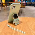 thumbnail image 4 of Annyojo for Samsung Galaxy A22 5G Phone Case [NOT for 4G] Cute 6D Astronaut Case with Stand Function,with Lanyard Luxury Plating Cover Luxury Case for Galaxy A22 5G Case, Cyan, 4 of 8