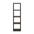 thumbnail image 4 of Furinno Cubicle Open Back Decorative Verticle Cube Storage Organizer, 4-Cube, Dark Oak, 4 of 5