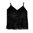 thumbnail image 5 of ClodeEU Women's Lace Trimmed Spaghetti Strap Tank Top with Built in Pads,Versatile Camisole for Layering or Outerwear Black,Womens Plus M, 5 of 5