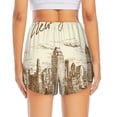 thumbnail image 2 of Lsque New York Printed Women's Running Shorts with Liner Pockets,Elastic Quick Dry Workout Athletic Gym Yoga Shorts,Womens High Waist Shorts-Small, 2 of 9