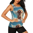 thumbnail image 2 of Honeii Cute Angel Winged Dog Print Women's Workout Tank Top Sleeveless Quick Dry Sun Protection UPF 50+ Running Hiking Athletic Gym Yoga Tank Tops-X-Large, 2 of 7