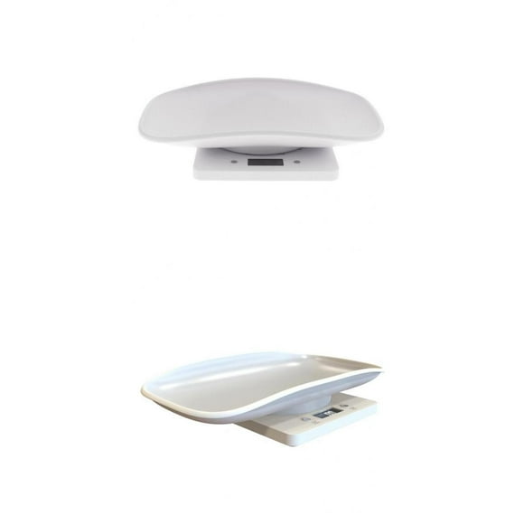 Báscula digital multifunción Zulema 2 piezas para mascotas pequeñas color blanco