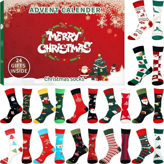 3D Stereo Airplane Box Christmas Holiday Socks BlindBox Children's BlindBox Countdown Christmas Advent BlindBox Socks Cute Party Advent Calendar
