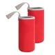 thumbnail image 1 of 2 piezas de funda de neopreno para botella de agua, bolsa portabotellas de vidrio aislada de 12 oz, funda para botella de bebida colapsable con asa, roja, 1 of 7