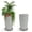Gray, variant on Active Mind Ltd 2-Pack 21-Inch Extra Large Round Planter with Tray, Gray – Tall Modern Resin Flower Pot, Heavy Duty Outdoor Indoor Garden Container for Patio Porch Balcony Houseplants Home Decor