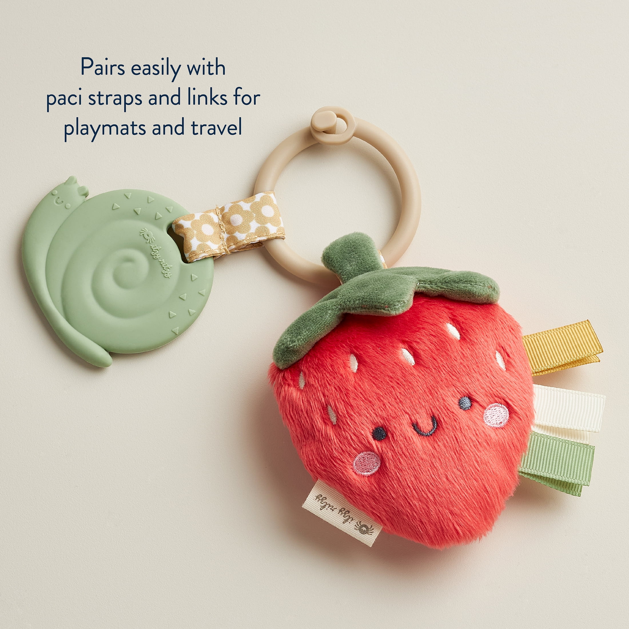 Itzy Ritzy Itzy Pal Strawberry Infant Toy and Teether