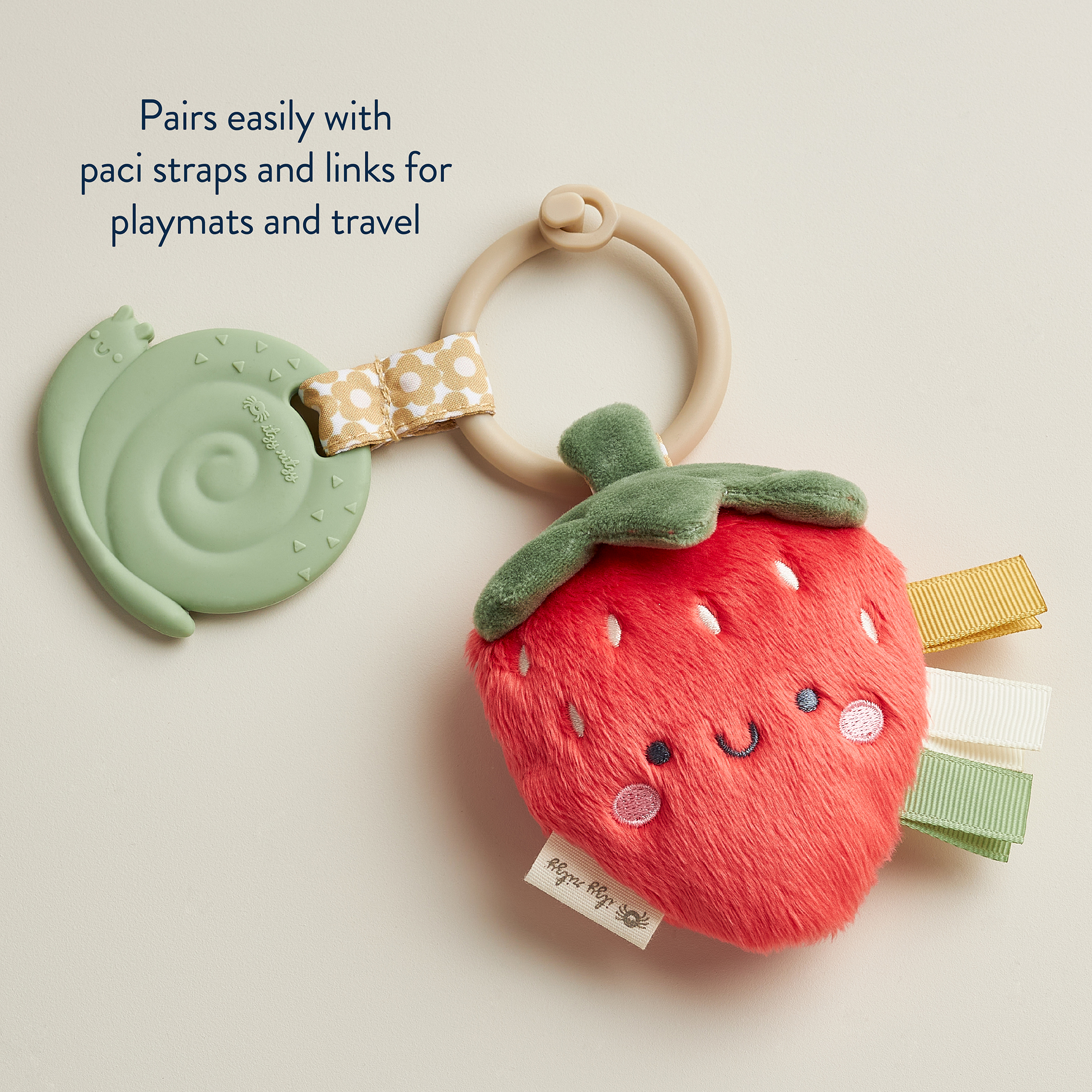 Itzy Ritzy Itzy Pal Strawberry Infant Toy and Teether photo 2