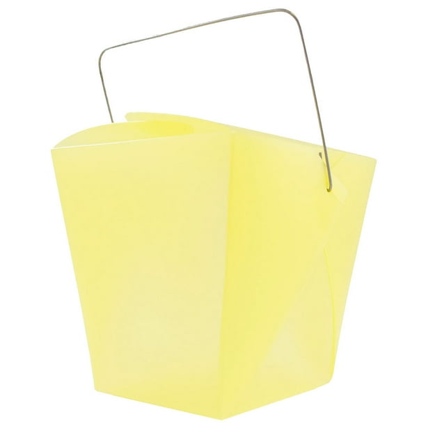 JAM Plastic Take Out Containers, 6/Pack, Yellow, Large, 4 x 3.5 x 4