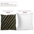 thumbnail image 3 of Nestl Velvet Throw Pillow Covers Solid Square Soft Decorative Pillow Cover for Sofa, 20" x 20", Khaki, Pack of 4, 3 of 8