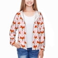 thumbnail image 3 of Cauagu cute fox pink Print Sun Protection Jacket for Teen,Full-Zipper Long Sleeve Sun Shirts with Pockets UV Hoodie Shirts Outdoor Athletic Jacket-Medium, 3 of 7
