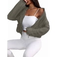 thumbnail image 4 of Women'S Mesh Sheer Zip Up Jacket Mock Neck Light-Weight Athletic Outerwear with Pockets Gray S, 4 of 9