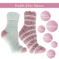thumbnail image 3 of Lush N Plush 2 pack slipper socks - Lavender N Shea Butter, 3 of 10