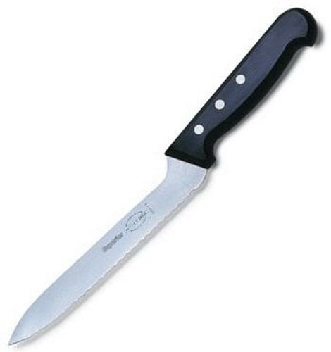 F. Dick 7'' off Set Bread/Utility Knife. Serrated Edge.