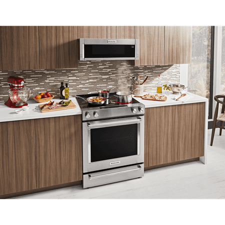 KitchenAid - 6.4 Cu. Ft. Self-Cleaning Slide-In Electric Convection Range - Stainless Steel