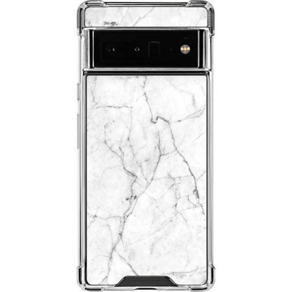 Skinit Marble White Marble Google Pixel 6 Pro Clear Case