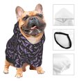 thumbnail image 3 of Fotbe Bat Purple Sudadera con Estampado para Perros Pequeños – Suéter con Capucha para Mascotas, Tela Suave de Forro Polar con Bolsillo-X-Small, 3 of 7